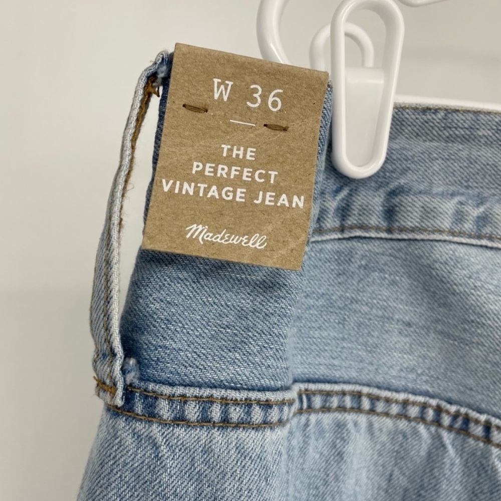 MADEWELL NWT THE PERFECT VINTAGE JEAN LIGHT BLUE WASH PLUS SIZE 36 HIGH RISE - Picture 5 of 10